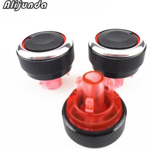 3Pcs/Set Aluminum alloy Air Conditioning Knob For Peugeot 307 Car Air Conditioning Heat Control Switch Knob For Citroen Triomp