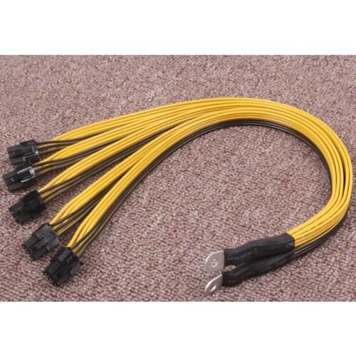4Pcs 6Pin Connector Sever Power Supply Cable PCIe Express for P3 S7 S9 S11 Bitmain Miner Machine Support Miner PSU Cable