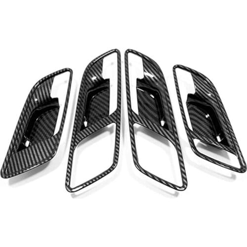 For MG 6 MG6 2020 2021 ABS Carbon Fiber Car Inner Door Handle Bowl Protector Frame Cover Trim Car Accessories 4Pcs