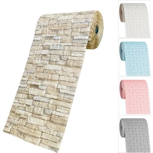 60cmX120cm Continuous 3D Wall Stickers Self Adhesive Foam Decoractive Panels Home Decor Living Room House Decoration Bathroom