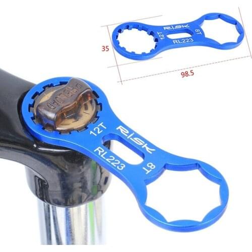 RISK Aluminum Bicycle Front Fork Repair Tool For SR Suntour XCR/XCT/XCM/RST MTB Bike Front Fork Cap Wrench Disassembly Tools