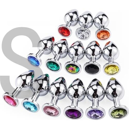 1pc Small Size Stainless Steel Anal Plug Beads Crystal Jewelry Stimulator Sex Toys Dildo Anal Plug Gay Sex Products Anal Sex