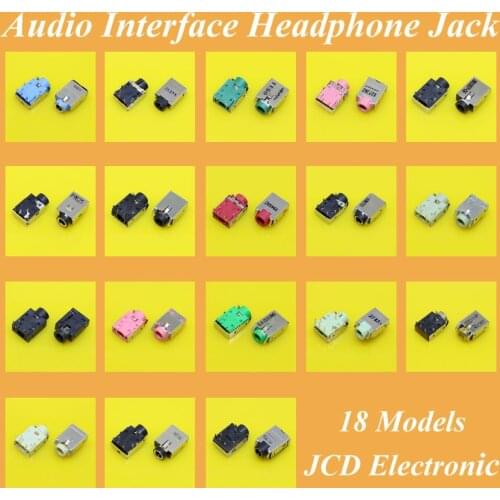 18 models, Laptop Audio Interface Microphone Connector Audio Jack Socket For Acer Asus Lenovo HP Dell Toshiba Samsung Sony