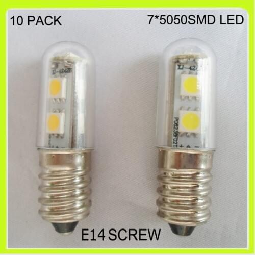 Free shipping 10 PACK 7*5050smd mini LED corn lamp led bulb 360 degree glass warm cool white E14 screw 220v 230v 240v 120V