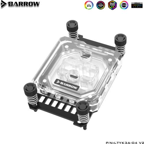 Barrow Water Cooling CPU Water Block Use for AMD RYZEN AM3 AM3+ AM4 RGB Microcutting Microwaterway Copper Radiator LTYK3A-04-V2