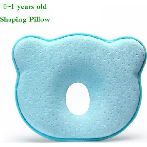 Baby Pillow Infant Head Velvet Shaping Pillow Newborn Correction Flat Head Toddler Memory Pillow for 0-1 Years Old