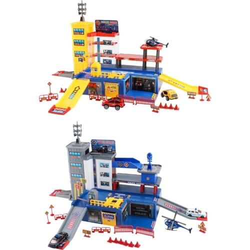Kids Vehicles Cars Play Set Parking Lot Car Garage Playset Toy for Birthday Gift