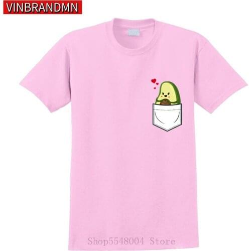 Avocado in Heart Pocket T-Shirt Cute & Funny Love T Shirt Valentines Day Gift Men Women Hipster Short Sleeve Tee Tops Streetwear