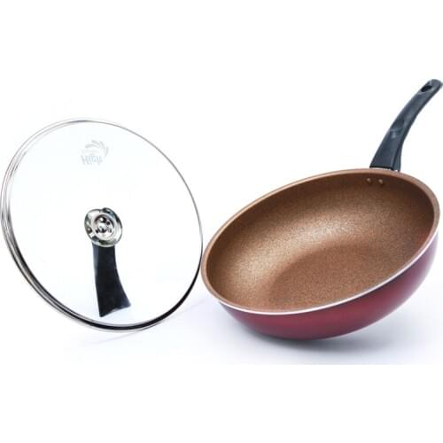 Maifan stone non-stick pan HFT30cm purple less oil fume deepening wear-resistant pot pot flat bottom frying pan