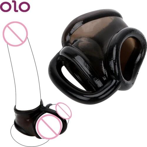OLO Penis Ring Cock Ring Dildo Extender Delay Ejaculation Sex Toys for Men Male Male Chastity Device Adult Products