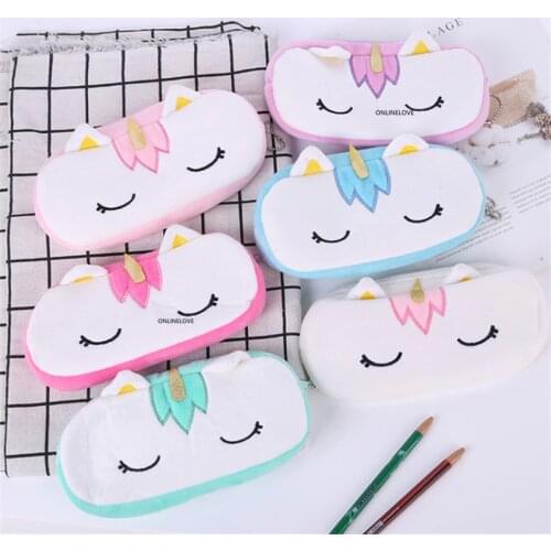 Soft Plush Cotton Unicorn Girls Coin Purse , Small Cute Zipper Children Girl Coin Wallet Card Bag Key Wallet