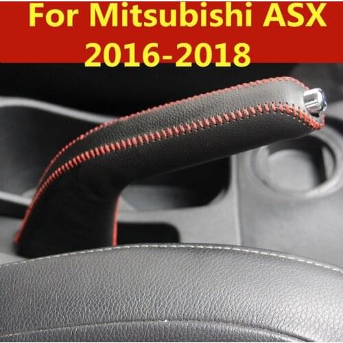 For Mitsubishi ASX 2016-2018 Leather Center Console Gear Shift decorative Sleeve Handbrake Protective Sleeve Interior decoration