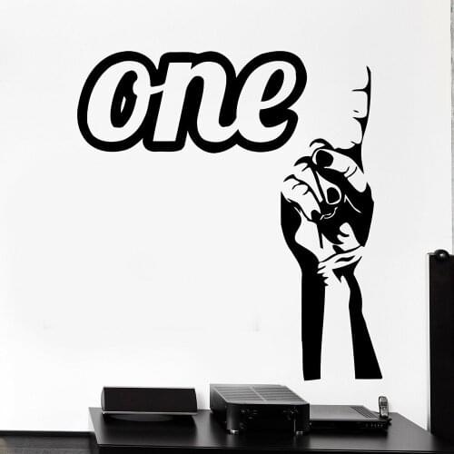 Finger Hand Arm One Wall Sticker Quote Art Bedroom Home Decoration Accessories For Living Room Wall Decals Quotes Kitchen C829