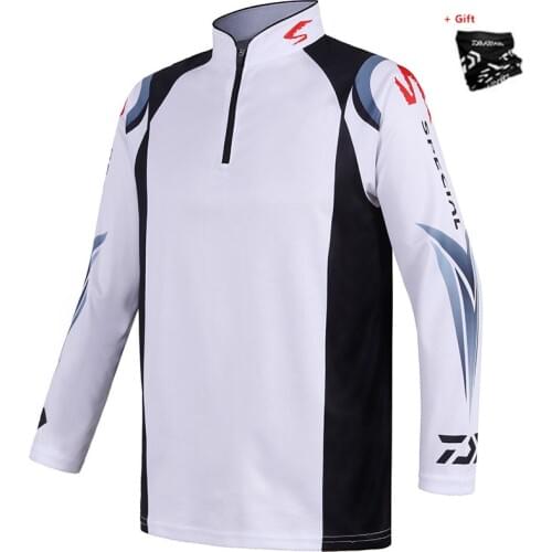 2020 Spring Summer New Style Fishing Clothing Quick Dry Daiwa Shirts Men Long Sleeve Anti-UV Stand Collar DAIWA Fishing Jacket