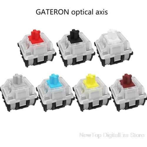 1set(10pcs/7pcs) Gateron Optical Switch For replace Optical Switch Mechanical Keyboard GK61 SK64 7 colors Axis Au05 20 Dropship