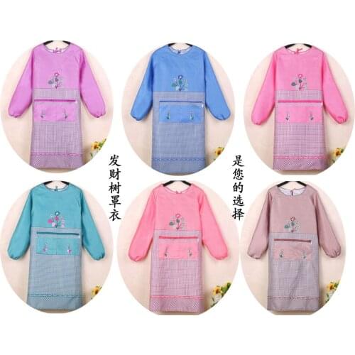 Autumn and winter fashion thickened long-sleeved men and women gown anti-dressing work clothes long-sleeved apron waterproof