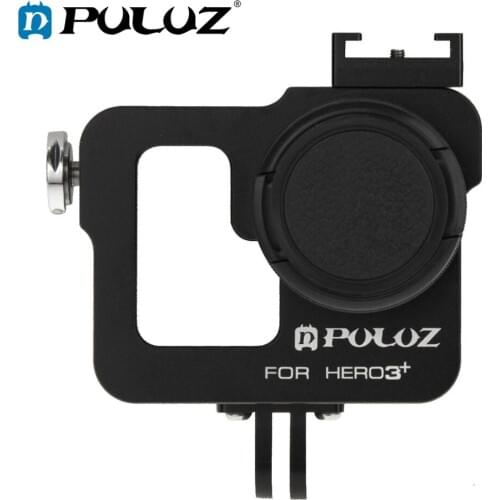 PULUZ for Go Pro Accessorie Housing Shell CNC Aluminum Alloy Protective Cage w/h 37mm UV Lens Filter&Lens Cap for GoPro HERO3+/3