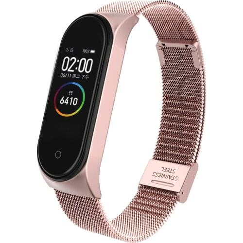 Watchband For Mi Band 5 Strap Suitable for Xiaomi Bracelet 3/4/5/6 strap 04 line 304 Stainless Steel Metal Strap For Mi Band 4 3