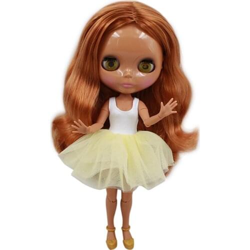 ICY DBS Blyth bjd nude joint body dark brown long curly hair it suitable for 30cm doll girl present 1207/764A