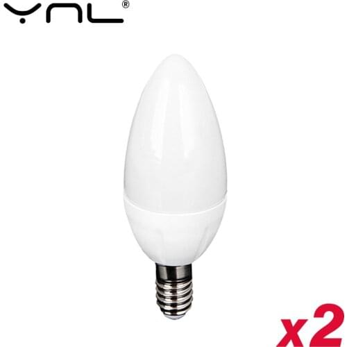 2PCS/lot LED Candle bulb E14 E27 led chandelier lamp AC 220V Candle Bulbs 3W Lamps Decoration Light Warm/White Energy Saving