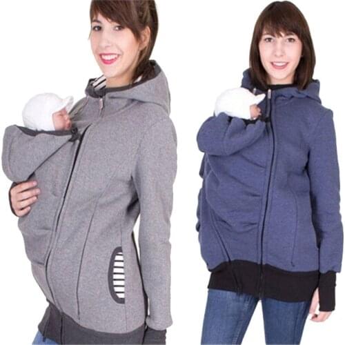 Maternity Sweater 3 In 1 Multifunctional Mother Kangaroo Sweater Autumn and Winter Maternity Clothes Thicken Pregnant Women