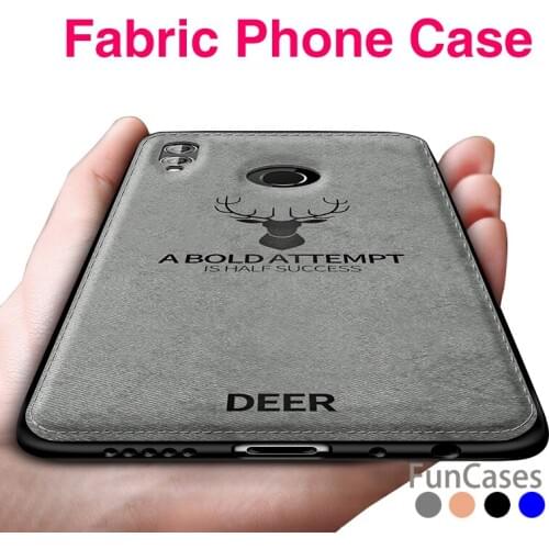 Fabric Deer Case For Honor 8X 10 9 Lite 8 Lite V10 Play Silicone Cloth Back Cover Filp Case For Huawei Honor 8X Max 9 10 honor8x