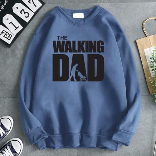 The Walking Dad Print Hoodies High Quality Casual Hoody Sweatshirts Fashion Vintage Manga Hooded Hoodie Mens Loose Clothes Top