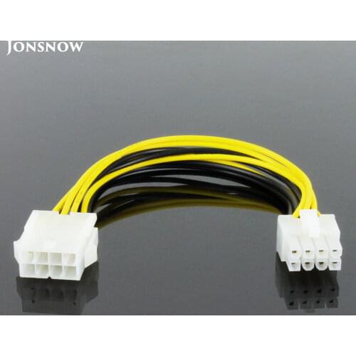 JONSNOW 8 Pin Male to 8 Pin Female Molex IDE Express Power Extension Cable Adapter For CPU Video Card 8 Pin to 8 Pin PCIE Power