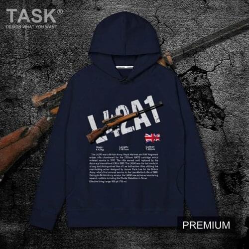 UK L42A1 Sniper Rifle military weapon fan game cotton long sleeve Men hoodie sweatshirt thick coat hoodies Autumn and winter NEW