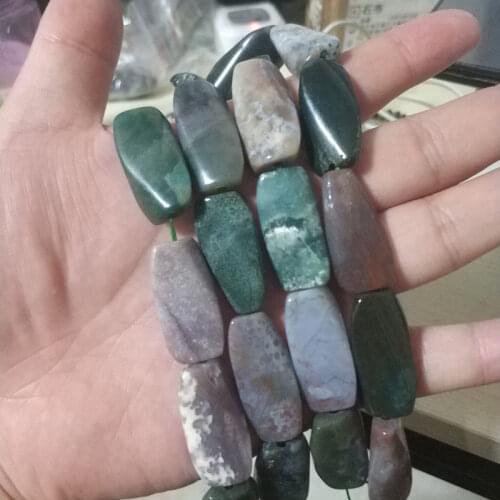 High Quality 15x30mm Natural Multicolor Agates Stone Rectangle Spiral Shape Necklace Bracelet Jewelry Loose Beads 12Pcs w1352