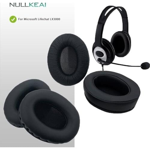 NULLKEAI Replacement Parts Earpads For Microsoft Lifechat LX3000 LX-3000 Headphones Earmuff Cover Cushion Cups Sleeve