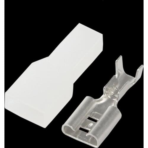 100sets 6.3mm Female Crimp Terminal wire faston terminal DJ622-D6.3B Automotive connector 0.2-0.75mm2