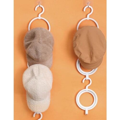 2PCS Creative Combinable Coat Hook Household Wardrobe Hat Storage Rack Multifunction Round Foldable Door Coat Hook For Bedroom