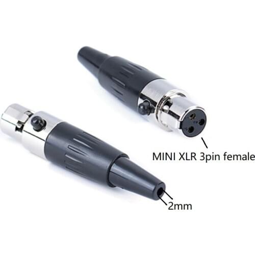 20pcs/lot Mini XLR Microphone Audio Connectors 3Pin Cannon Mic Microphone Mini XLR Female Plug
