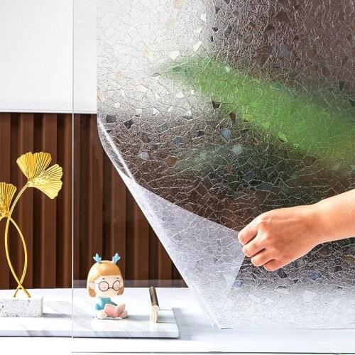 3D Stained Gemstone Window Film Vinyl Static Non-Adhesive Anti Uv Privacy Tint Glass Sticker for Kitchen Office Home Decorative
