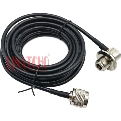 5 Meters 16FT Car Radio Antenna N Male to N Female Right Angle Jack RG58U Cable