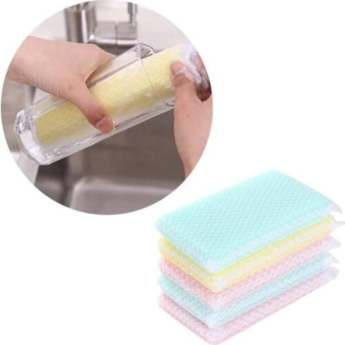 5pcs Net Cleaning Sponge Kitchen Cleaning Sponge for Dish Cup Bowl Sponge Eraser For Kitchen Office Bathroom Clean Dish Cleaning