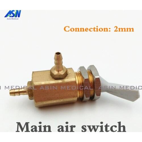 5 PCS Dental Chair Unit Main Air Switch 3mm Copper Connector main air valve High Quality Dental materials accessories
