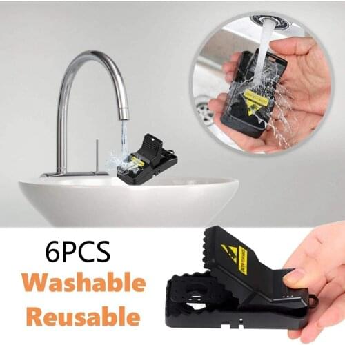 6Pcs Reusable Rat Catching Mice Mouse Traps Mousetrap Bait Snap Spring Rodent Catcher Pest Control