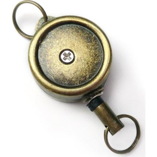 Free shipping 1000pcs/lot customized logo badge reel; promotional retractable metal badge holder; belt clip BR6