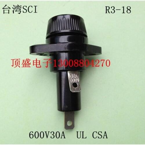 3Pcs R3-18 10*38 fuse holder Taiwan imported SCI new insurance fuse holder 600V30A