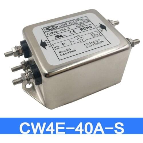 GZEROZONE 1pcs CW4E Anti-interference EMI Power Filter Power Purifier 10/20/30/40A L11-2