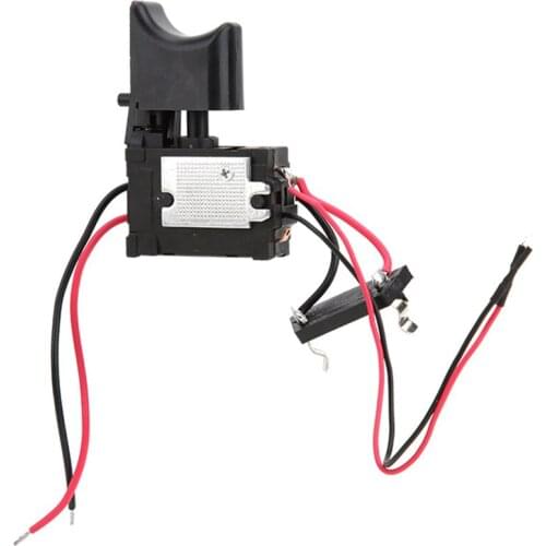 HLZS-7.2V- 24V Drill Speed Controller Drill Switch Lithium Battery Cordless Drill Speed Control Trigger Switch with Light