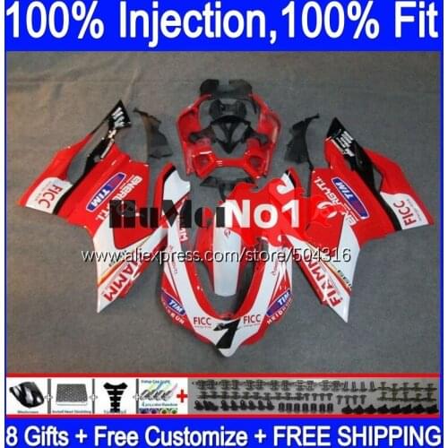 Injection For DUCATI Panigale 899 1199 S 1199R 120MC.11 899S white red hot 12 13 14 15 16 1199S 2012 2013 2014 2015 2016 Fairing