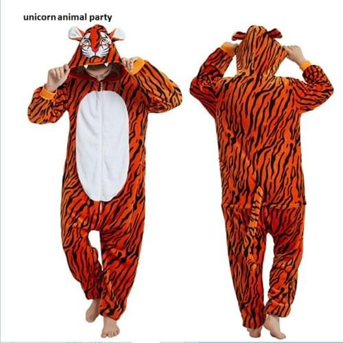 Kigurumi lion tiger Women Man child Pyjamas Cosplay costume Onesie Sleepwear Homewear Unisex Pajamas Party Clothing jumpsuit