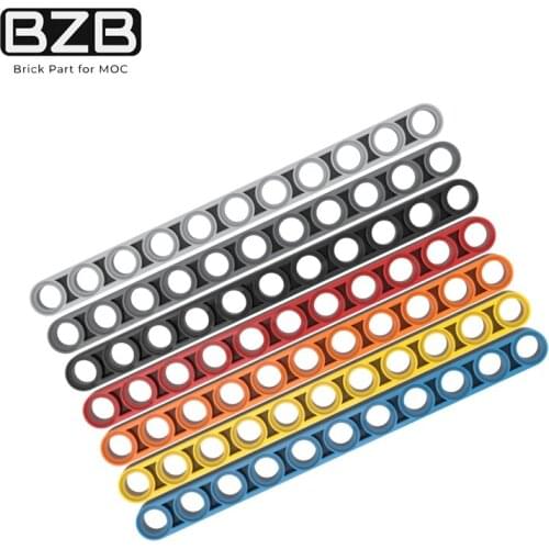 BZB MOC 64290 32525 high-techLiftarm 1 x 11 Thick For Building Blocks Parts DIY Educational Tech Parts Toys