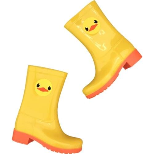 Korean Fashion Rain Boots Female Tube Waterproof Shoes Non-slip Adult Rain Boots