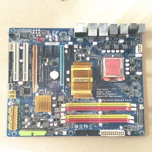 For Gigabyte GA-EP45-DS3 Original Used Desktop Motherboard EP45-DS3 P45 LGA 775 DDR2 16G SATA2 USB2.0 ATX