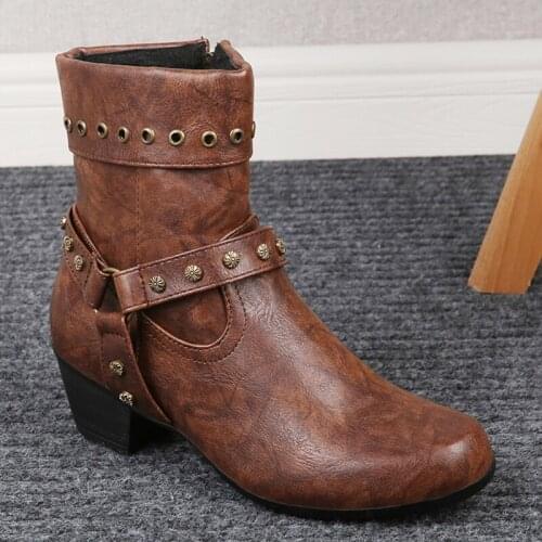 Fashion Ankle Boots For Women Studded Martin Boots Women Autumn Winter Plus Size Women Shoes Footwear