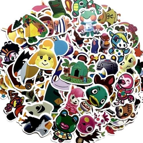 100Pcs Animal Crossing Stickers For Suitcase Skateboard Laptop Luggage Fridge Phone Car Styling DIY Decal Sticker